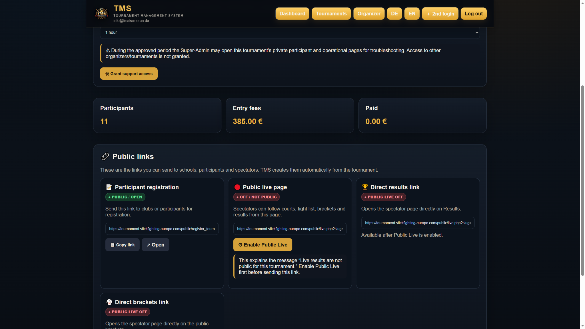 Public Links & Live Publishing